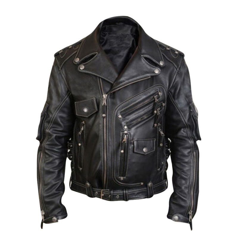 ABOORUN Punk Biker Leather Jacket Sequin Zippers Button Fashion Slim PU Leather Jacket Pleated Vintage Outwear Male 5XL R2990, Black
ABOORUN Punk Biker Leather Jacket Sequin Zippers Button Fashion Slim PU Leather Jacket Pleated Vintage Outwear Male 5XL R2990, Black