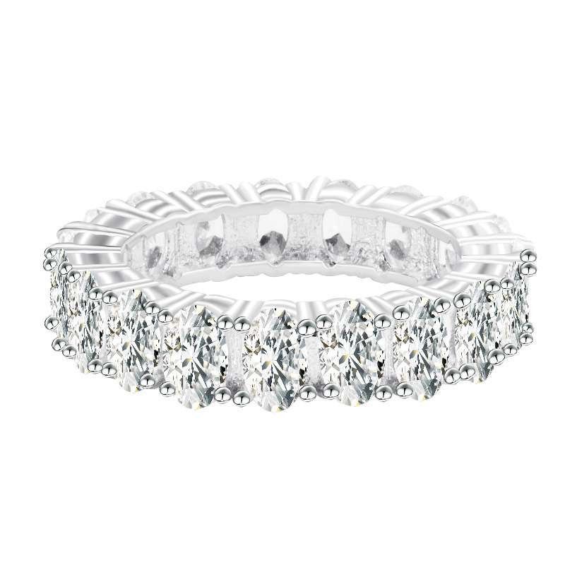 vecalon Fashion Heart Promise Ring Set Diamond 925 Sterling Silver Engagement Wedding Band Rings for women Bridal Jewelry
