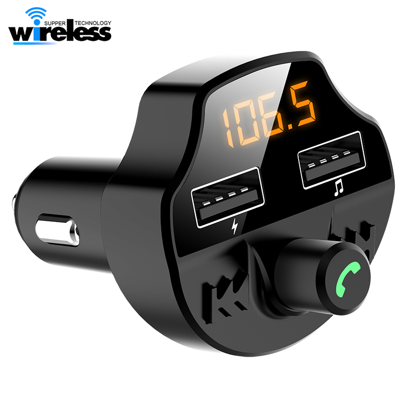 T66 Car Bluetooth 5.0 FM Transmitter Wireless Handsfree Audio Receiver Auto MP3 Player 2.1A Dual USB Fast Charger Car Accessories
T66 Car Bluetooth 5.0 FM Transmitter Wireless Handsfree Audio Receiver Auto MP3 Player 2.1A Dual USB Fast Charger Car Accessories