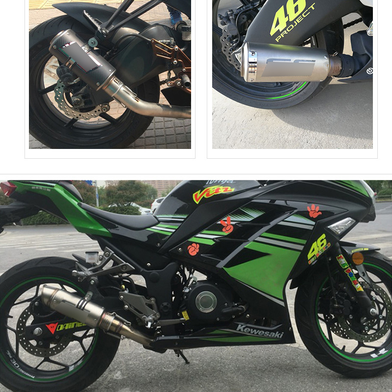 2025 new 51MM 60MM Universal Motorcycle Muffler carbon fiber Escape Exhaust DB killer Dirt Bike Scooter For SC Project bws PCX8237508 Free s