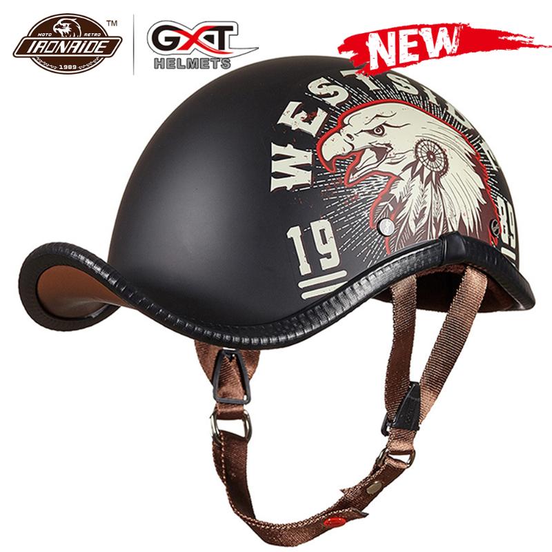 GXT New Motorcycle Helmet Vintage Retro Half Motocross Capacete Open Face Casco Moto Motorbike Moto Helmet Racing Riding, White 1
GXT New Motorcycle Helmet Vintage Retro Half Motocross Capacete Open Face Casco Moto Motorbike Moto Helmet Racing Riding, White 1