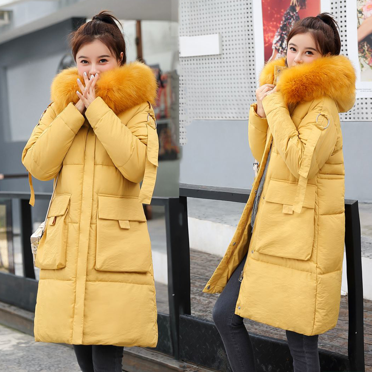 Wholesale Women's Winter Large Fur Collar Medium Long Cotton Warm Warm Thick Fashionable Cotton Jacket, Creamy-white
Wholesale Women's Winter Large Fur Collar Medium Long Cotton Warm Warm Thick Fashionable Cotton Jacket, Creamy-white