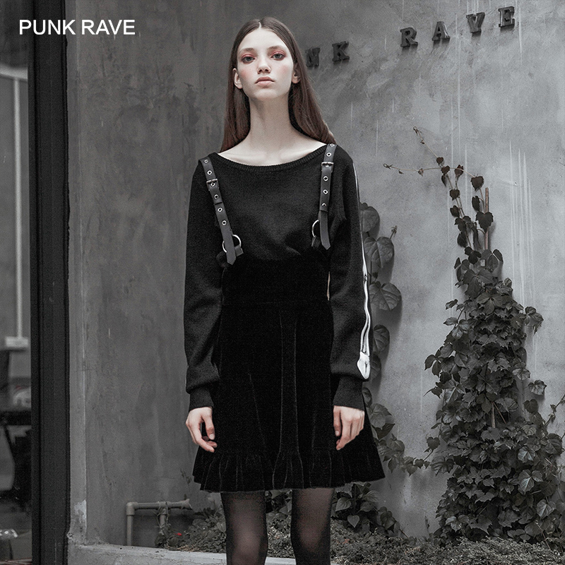 Skirts PUNK RAVE Women's Gothic Black Velvet Skinny Collect Waist A Pendulum Strap Skirt Metal Decoration Personality Sling, Opq-434bqf black
Skirts PUNK RAVE Women's Gothic Black Velvet Skinny Collect Waist A Pendulum Strap Skirt Metal Decoration Personality Sling, Opq-434bqf black