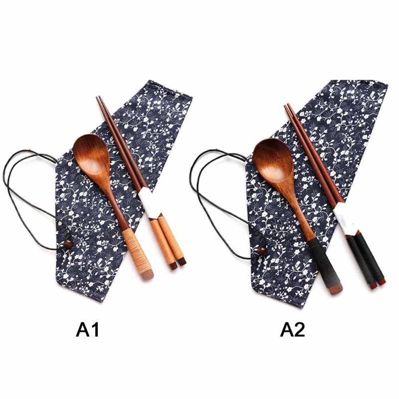 Environmentally Friendly Chinese Chopsticks Portable Wooden Cutlery Sets Wooden Chopsticks And Spoons Travel Suit