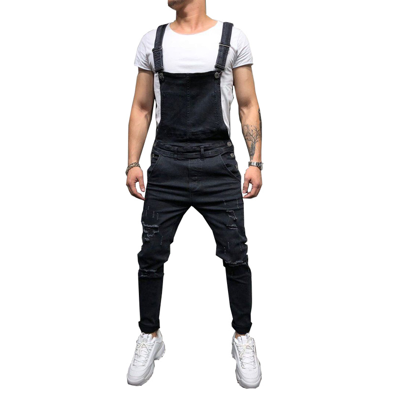 Fashion Men' Ripped Jeans Jumpsuits Hi Street Distressed Denim Bib Overalls For Man Suspender Pants Size -XXXL, Black
Fashion Men' Ripped Jeans Jumpsuits Hi Street Distressed Denim Bib Overalls For Man Suspender Pants Size -XXXL, Black
