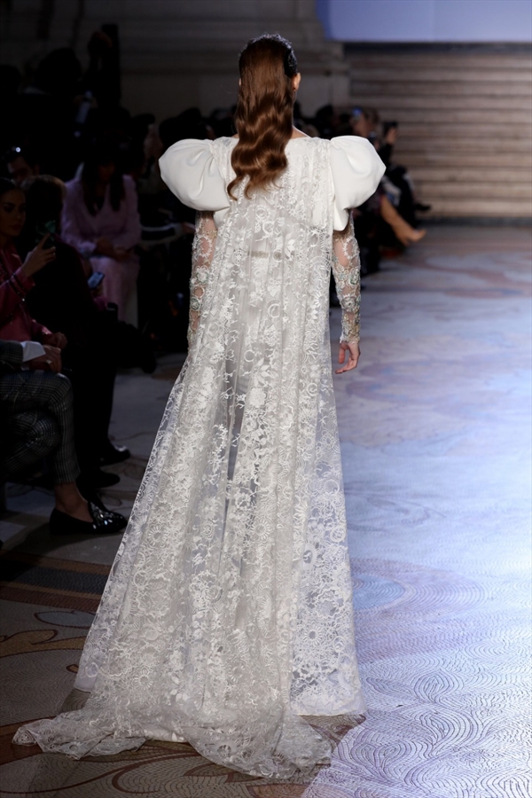 Tony Ward 2020 Evening Dresses with Lace Cape Puffy Sleeves Mermaid Prom Gowns Elegant robes de soirée