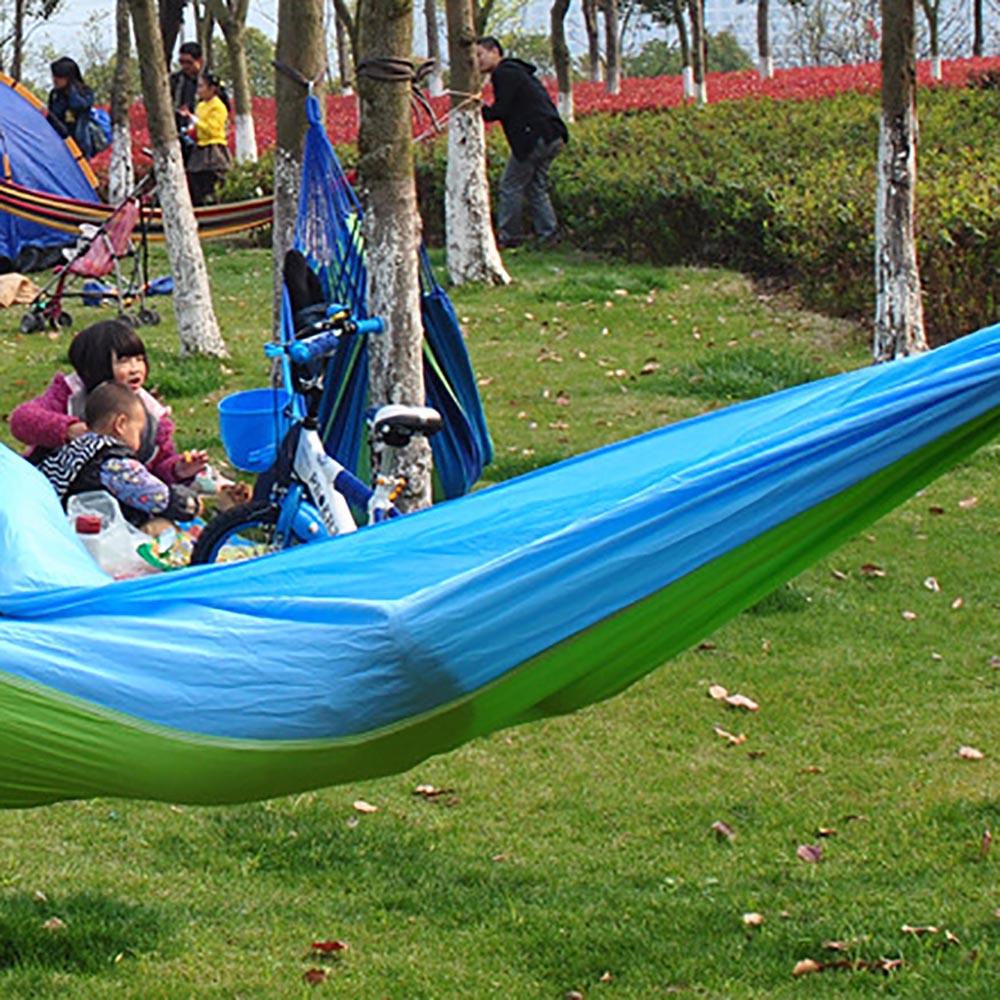 Outdoor Double Hammock Portable Parachute Cloth 2 Person Garden Hanging Chair Sleeping Travel Swing
Outdoor Double Hammock Portable Parachute Cloth 2 Person Garden Hanging Chair Sleeping Travel Swing