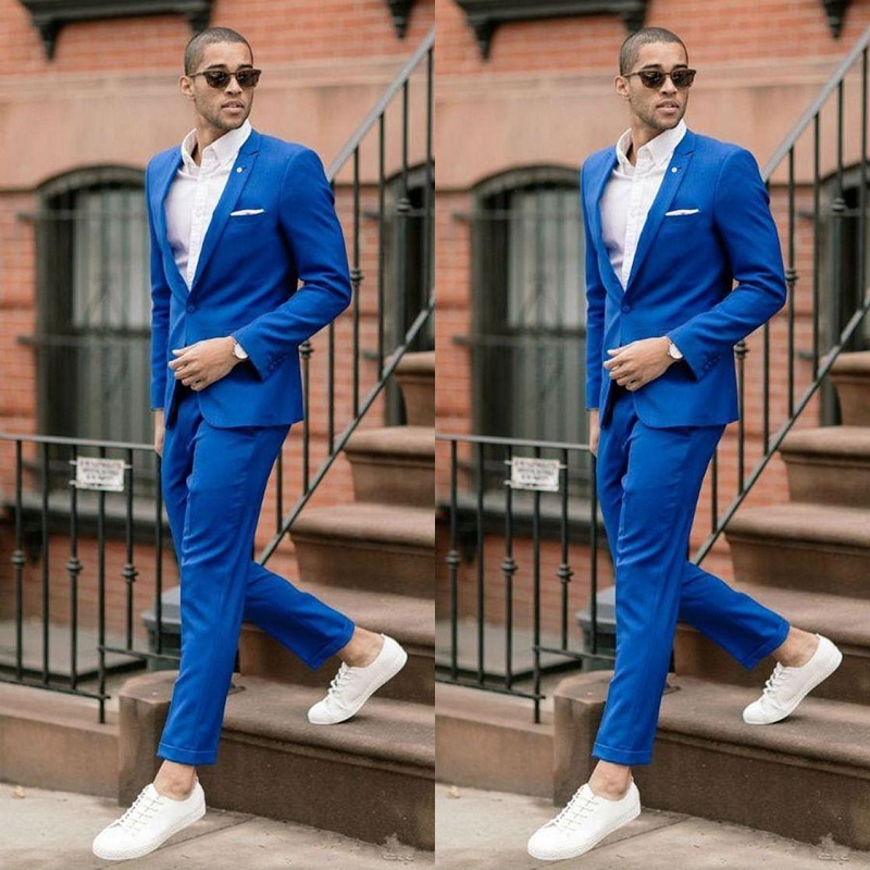 One button Royal Blue Men Suits Wedding Peaked Lapel jacket cuasal Groom Tuxedos Slim Fit Men Blazers 2 Pieces (Jacket+Pants, Black
One button Royal Blue Men Suits Wedding Peaked Lapel jacket cuasal Groom Tuxedos Slim Fit Men Blazers 2 Pieces (Jacket+Pants, Black