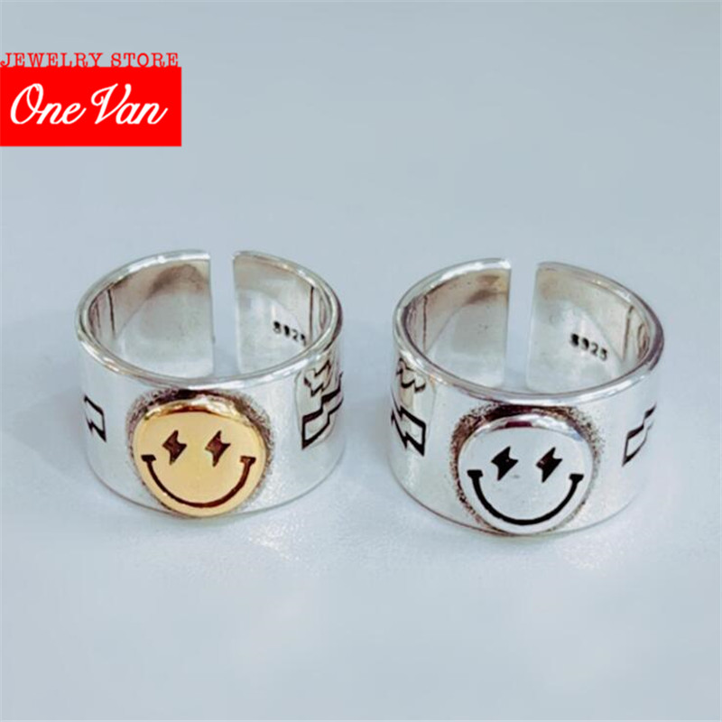 Cluster Rings OneVan Fashion S925 Silver Smile Multi Circle Winding Cross Female Big Large Retro Vintage Golden Adiustable Women Ring
Cluster Rings OneVan Fashion S925 Silver Smile Multi Circle Winding Cross Female Big Large Retro Vintage Golden Adiustable Women Ring