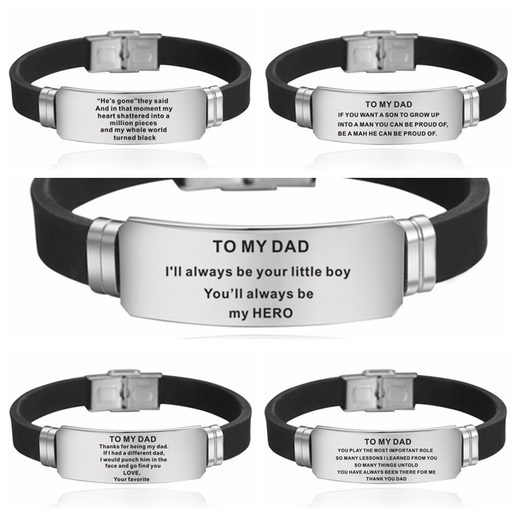 Inspirational Men's Personalized To My Dad Tag Bracelet Stainless Steel Father's Day Bracelet Gift DIY Customizable Logo Bracelet
Inspirational Men's Personalized To My Dad Tag Bracelet Stainless Steel Father's Day Bracelet Gift DIY Customizable Logo Bracelet