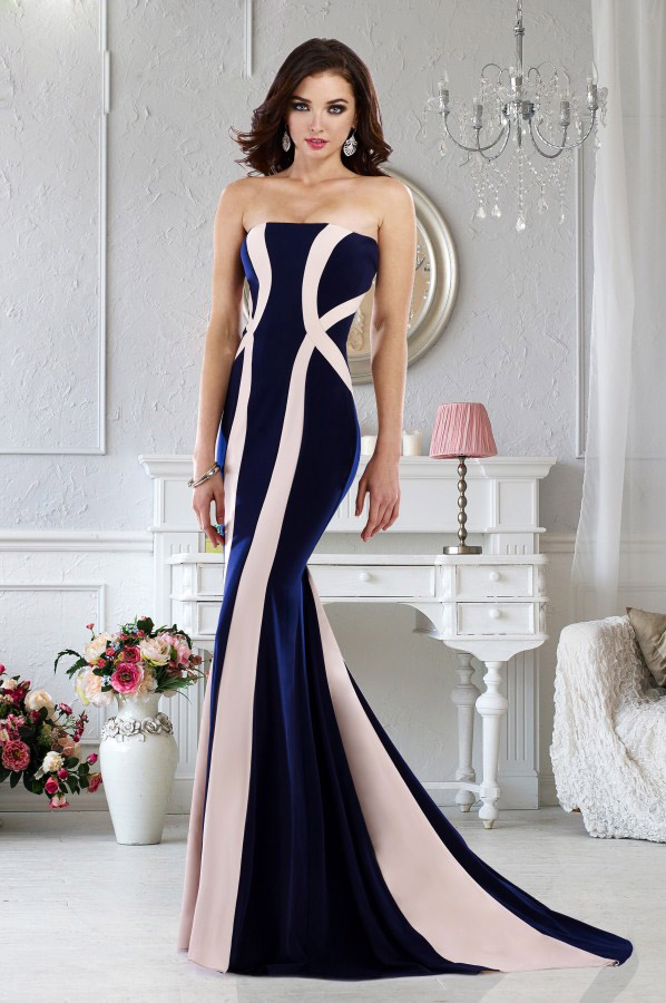 Cheap Janique Mermaid Satin Mother of The Bride Dresses Strapless Plus Size Wedding Guest Dress Sweep Train Evening Gowns