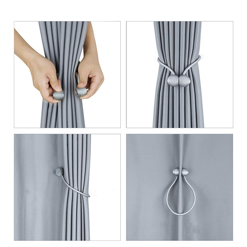 Magnetic Ball New Pearl Curtain Simple Tie Rope Accessory Rods Accessoires Backs Holdbacks Buckle Clips Hook Holder Home Decor9437173