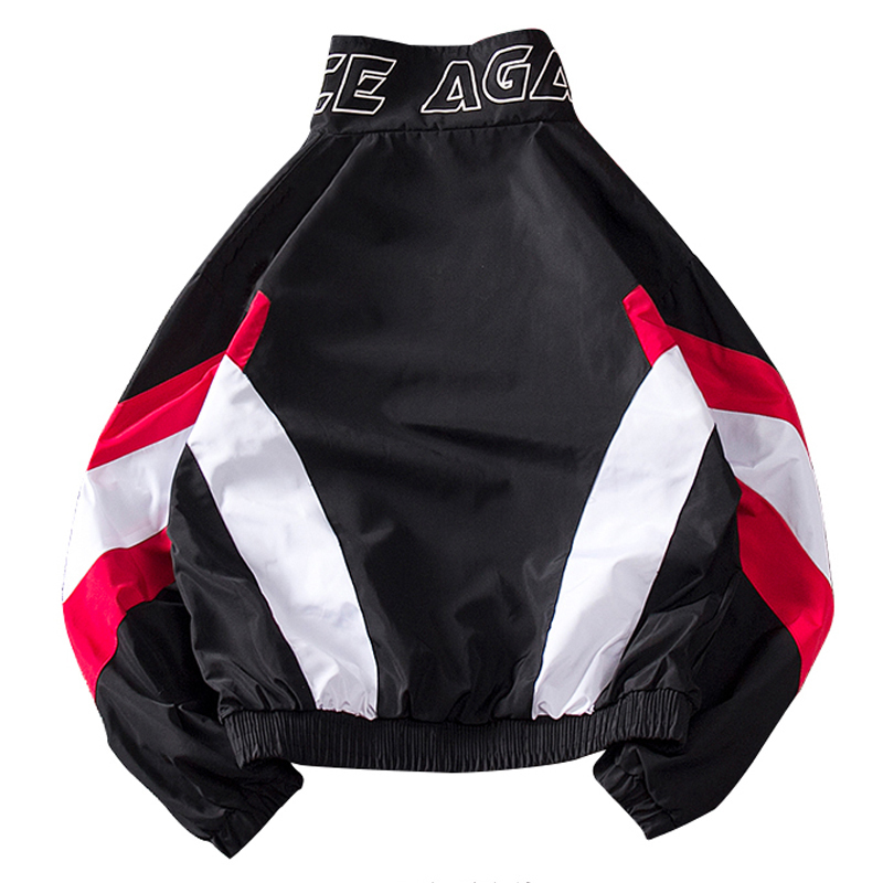 Aolamegs Jackets Men Patchwork Jacket Tracksuit High Street Coats Hip Hop Fashion Male Streetwear Couple Windbreaker Jackets D18122801