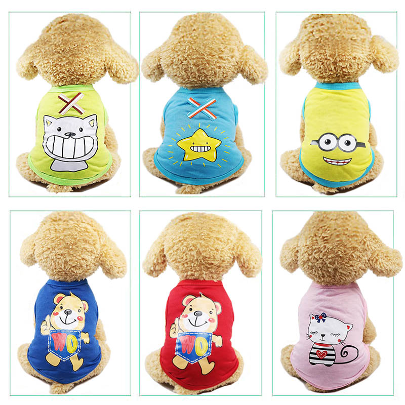 Cute Pet Dog Cat T-shirt Vest Clothes Small Breathable Puppy Soft Coat Jacket Summer Apparel Cartoon Bikini Print Clothing Outfit Pet Suppy
Cute Pet Dog Cat T-shirt Vest Clothes Small Breathable Puppy Soft Coat Jacket Summer Apparel Cartoon Bikini Print Clothing Outfit Pet Suppy
