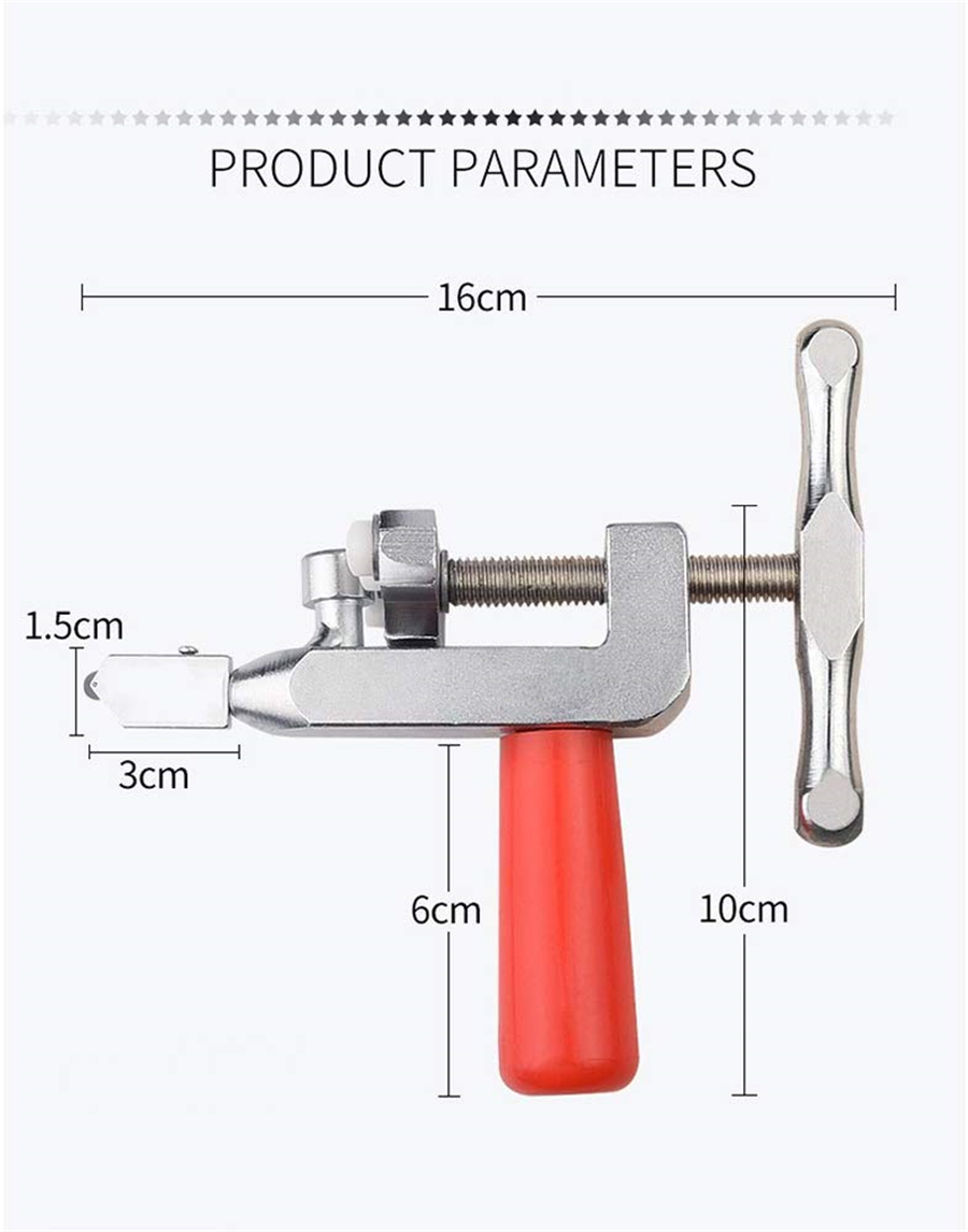 Easy Glide Glass and Tile Cutter 2in1Professional Cutter for Thick Glass Mosaic and Tiles Glass Cutter Cutting Tool with Handle 1490457