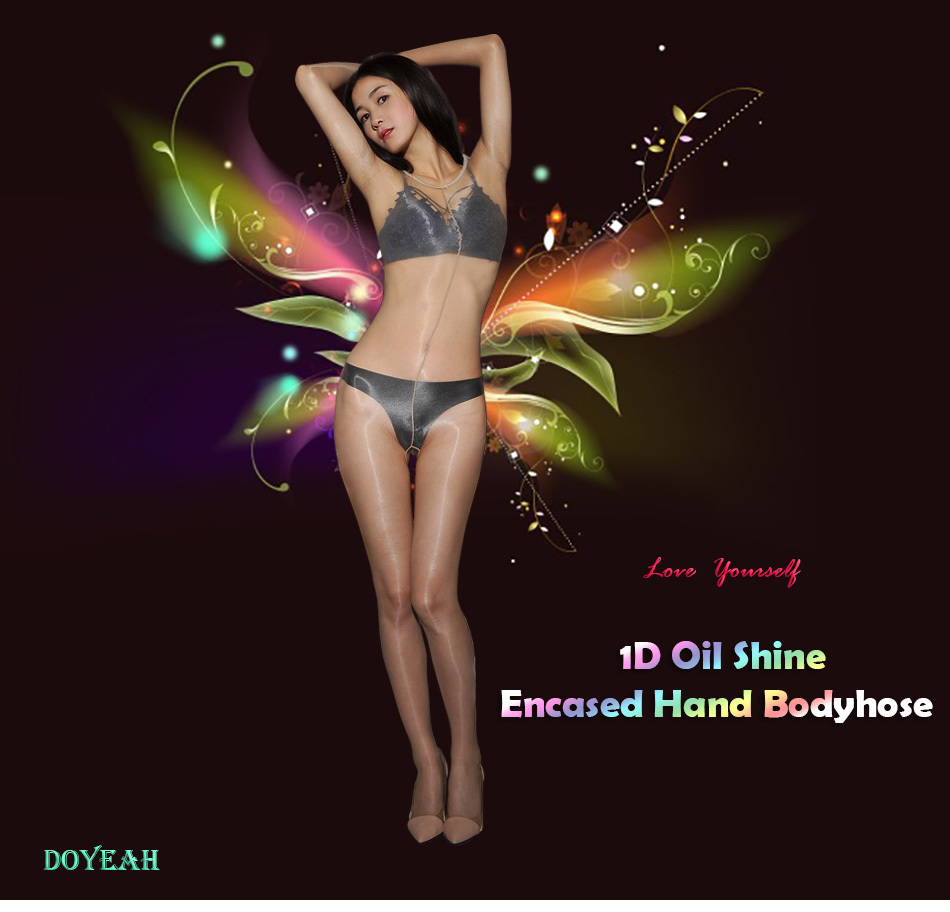 1D Oil Shine Encased Hand Bodyhose With Open or Close or Sheath Crotch For Both Man & Woman Sexy Spandex Bodysuit DOYEAH 0018 LY191222