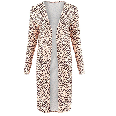 Long Cardigan Women 2018 Camouflage Leopard Print Sweater Coat Spring Vintage Open Stitch Outwear Long Tops Jumper Pull Femme