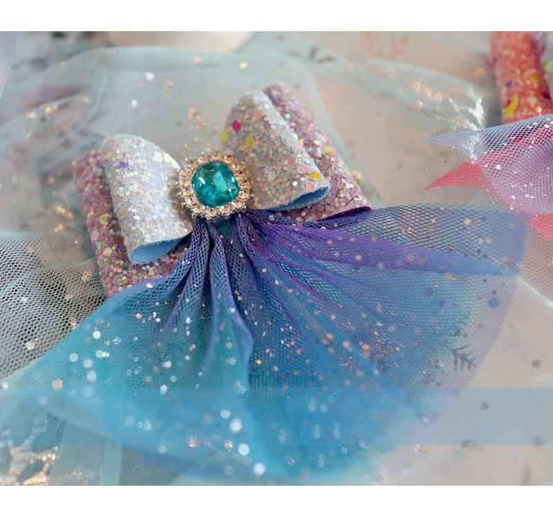 Children's headdress: snow and ice; Princess bow hair clip; crown hair band; streamer ornament clips for women, White
Children's headdress: snow and ice; Princess bow hair clip; crown hair band; streamer ornament clips for women, White
