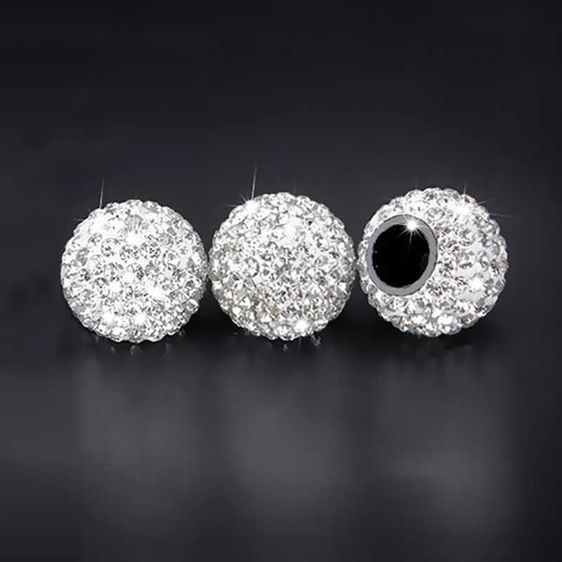 4pcs/lot Wheel Bolt Motorcyle Tire Vae Cap Cover Car Refitting Crystal Ball Auto Tyre Air Dust Caps Chevy Mercedes Fiat Voo Peugeot