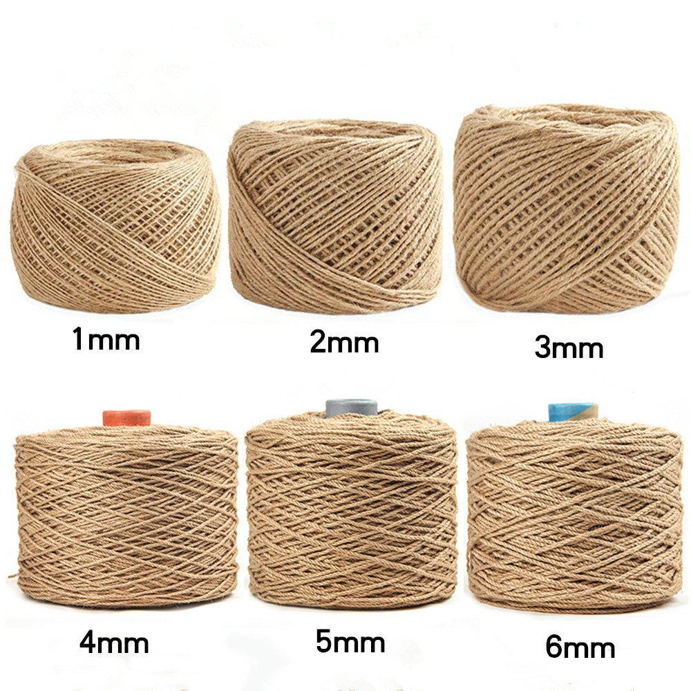 Yarn 1-20 Mm Thickness High Quality Natural Handmade Jute Rope Variety For Gift Flower Packing Diy Handcraft Supply, 2mm 60m
Yarn 1-20 Mm Thickness High Quality Natural Handmade Jute Rope Variety For Gift Flower Packing Diy Handcraft Supply, 2mm 60m
