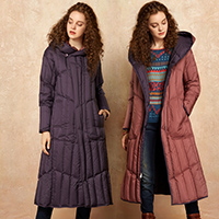 ARTKA 2018 Winter New Women Two Side Wear Solid 90% White Duck Down Stitching Fashion Hooded Long Down Coat Jacket ZK10076D