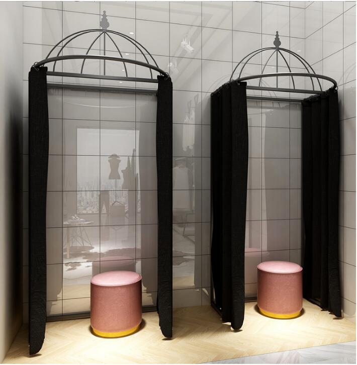 Temporary mobile fitting room Commercial Furniture clothing store floor portable fold simple changing space