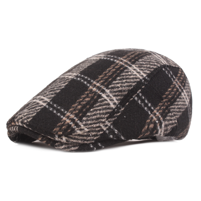 Fibonacci Spring Autumn Wool Blended Grid Dad Hats for Men Flat Ivy Newsboy Caps, Black
Fibonacci Spring Autumn Wool Blended Grid Dad Hats for Men Flat Ivy Newsboy Caps, Black