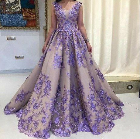 elegant prom dresses a line lace appliqued sheer v neck evening gowns african sweep train celebrity dress