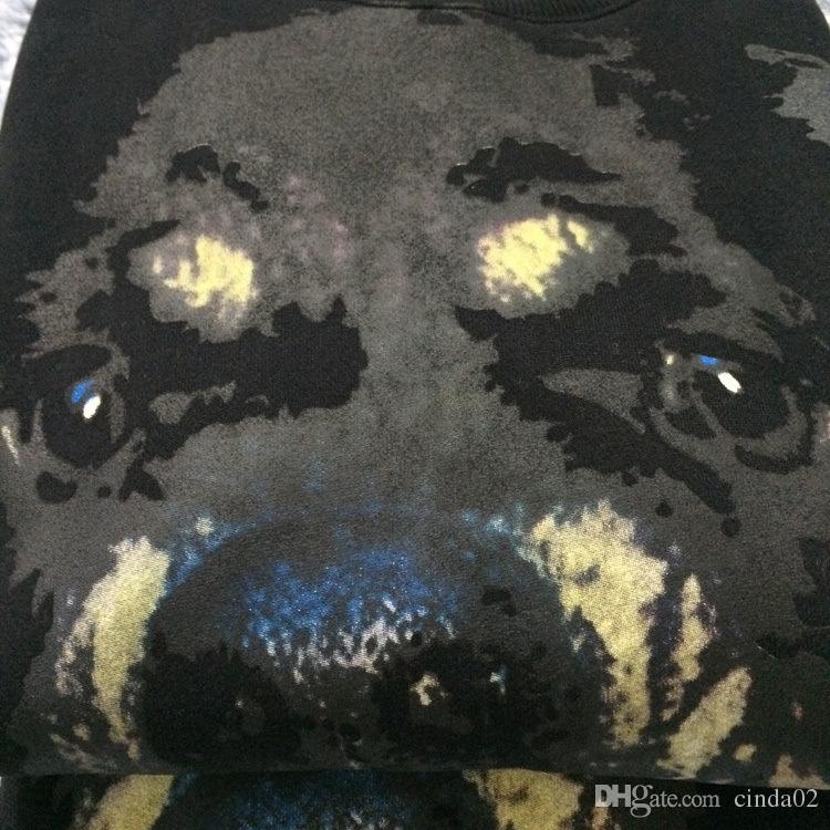 New Autumn Winter Fashion Brand Men Hoodies Casual Hoodie Male Fleece DOG Head Printed Mens long sleeve shirts