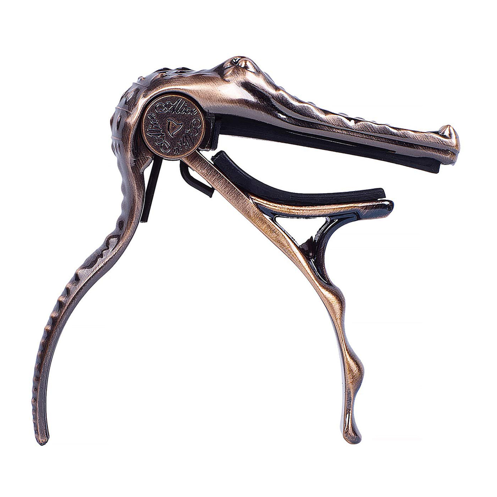 Alice A007G Crocodile Aluminum Alloy Acoustic Folk Guitar Capo Clamp