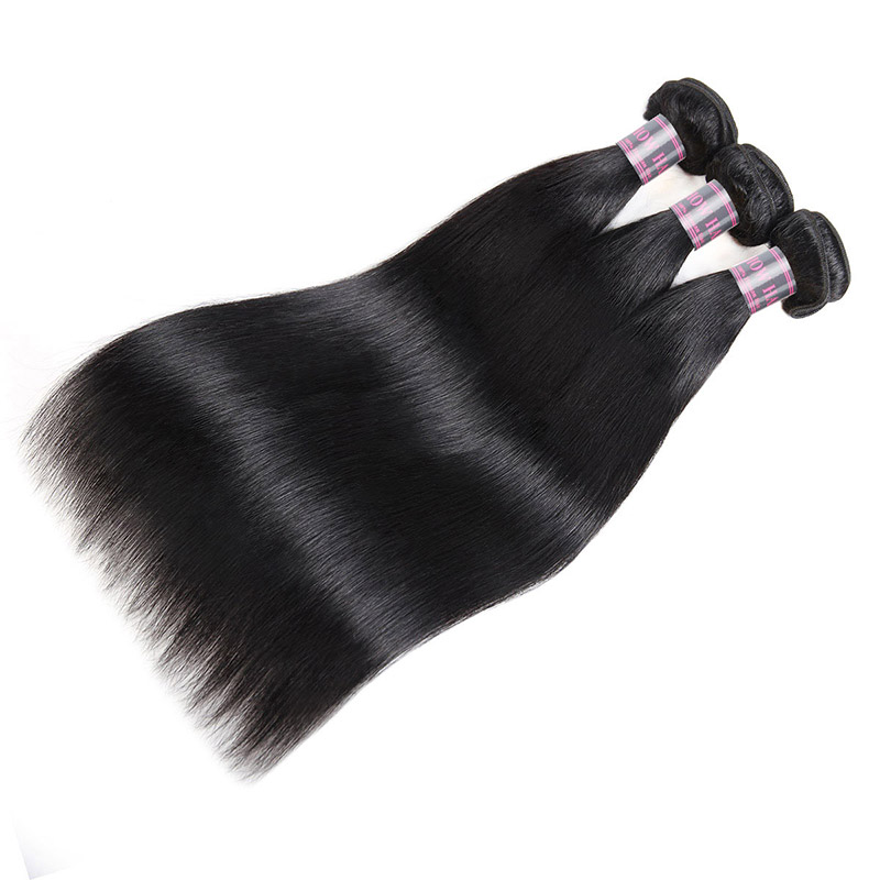 Ishow Brazilian Virgin Hair Bundles Straight 360 Lace Frontal Closure Human Hair Extensions for Black Women
