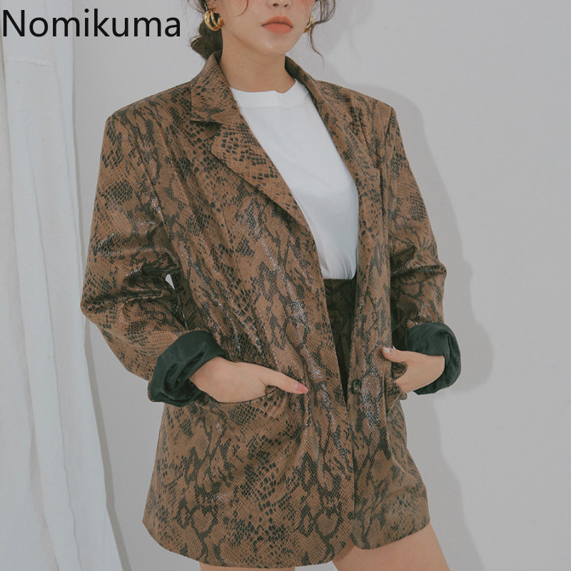 Nomikuma Vintage Harajuku Blazers and Jackets Snake Printed Loose Coat Tops Female Women Clothes New Arrival 2020 Fashion 3a154, Dark green blazer
Nomikuma Vintage Harajuku Blazers and Jackets Snake Printed Loose Coat Tops Female Women Clothes New Arrival 2020 Fashion 3a154, Dark green blazer