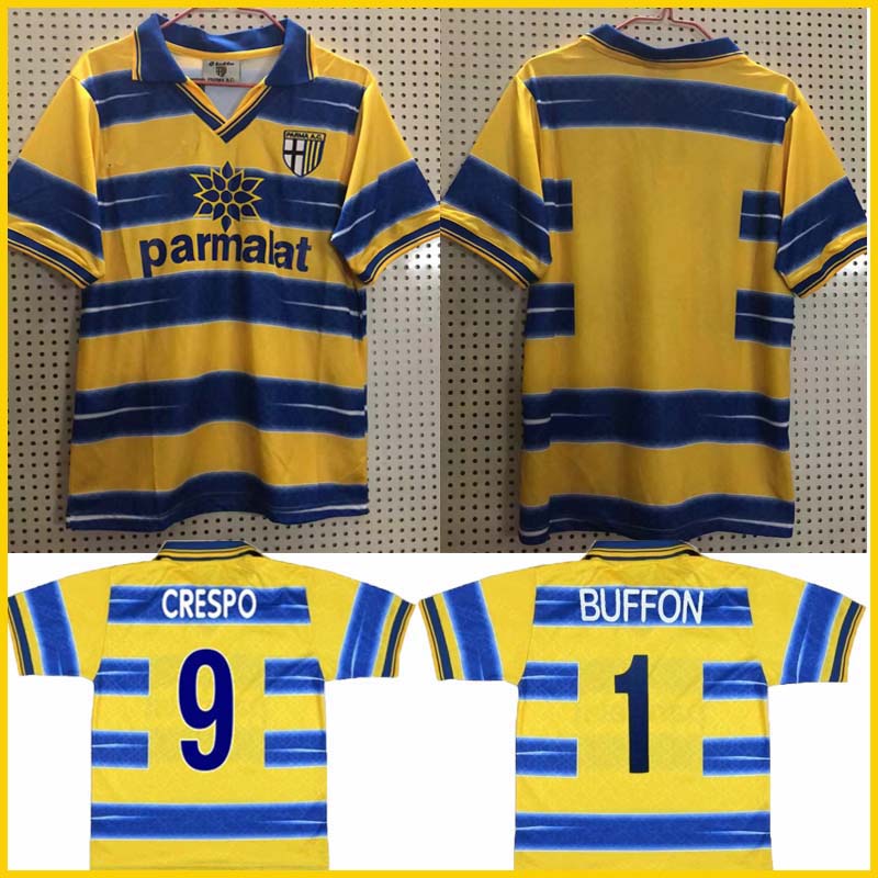 1998 1999 2000 Parma soccer jersey 98 99 Parma home BUFFON Crespo Thuram Baggio retro jersey VERON Cannavaro classic vintage football shirt
1998 1999 2000 Parma soccer jersey 98 99 Parma home BUFFON Crespo Thuram Baggio retro jersey VERON Cannavaro classic vintage football shirt
