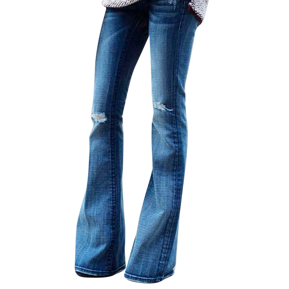 Fashion Women Jeans Denim Hole Female Mid Waist Stretch Slim Flare Pants Jeans de mujer *40, Black
Fashion Women Jeans Denim Hole Female Mid Waist Stretch Slim Flare Pants Jeans de mujer *40, Black