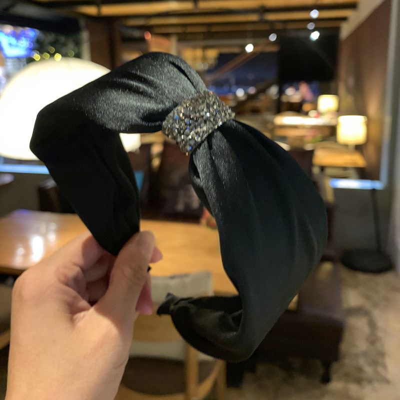 Simple wide edge silk hair hoop female face wash headband non-slip pressure temperament new hair accessories 7 colors