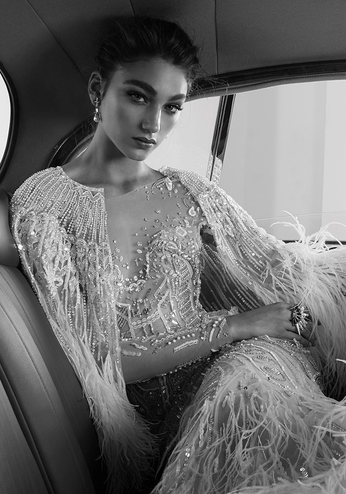 luxury feather beaded bridal wraps zuhair murad lace sequined jacket for wedding dresses bolero shawl capes custom made