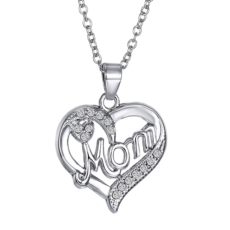 New Mom Heart Pendant Necklace Love Silver Color For Mother's Day Women Gift Fashion Jewelry Free Shipping
New Mom Heart Pendant Necklace Love Silver Color For Mother's Day Women Gift Fashion Jewelry Free Shipping