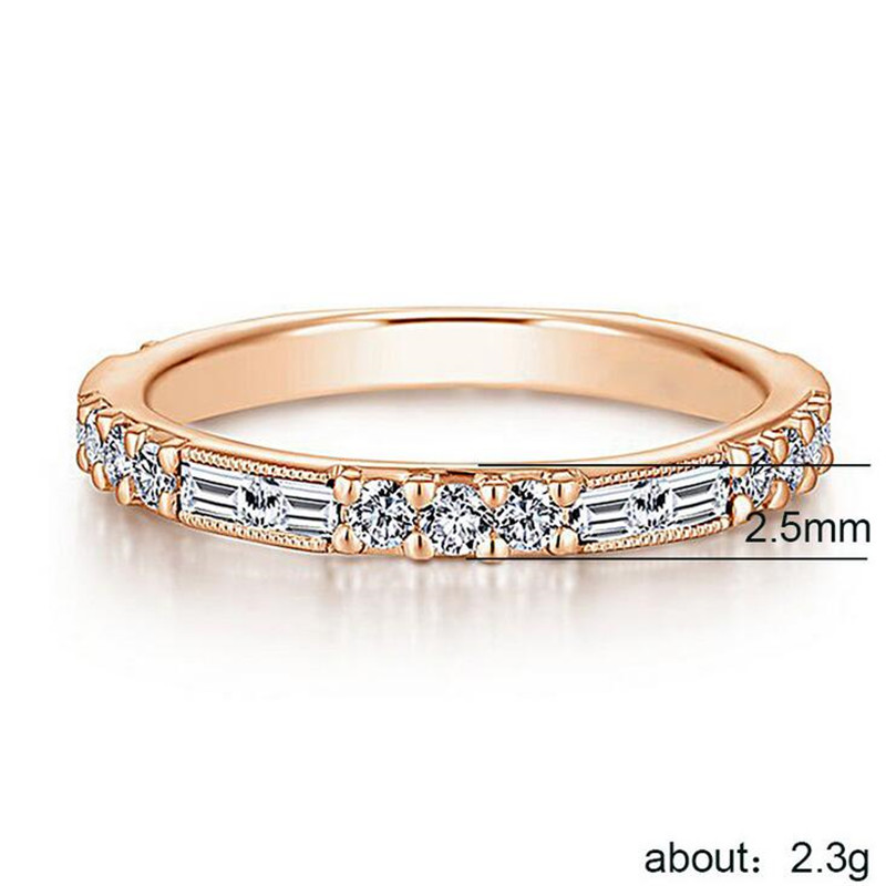 Choucong Fashion Jewelry 925 Sterling Silver Princess Cut White Topaz CZ Diamond Promise Women Wedding Engagement Band Ring For Lovers' Gift