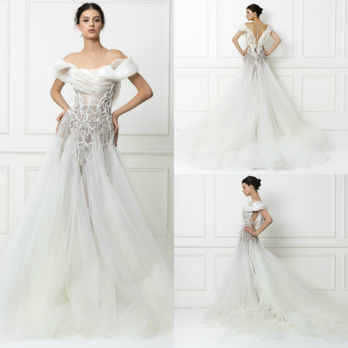 2020 Boho Mermaid Wedding Dresses Off Shoulder Beaded Sleevelss Beach Bridal Gown Sheer Back Ruffle Sweep Train Vestidos De Novia, Khaki
2020 Boho Mermaid Wedding Dresses Off Shoulder Beaded Sleevelss Beach Bridal Gown Sheer Back Ruffle Sweep Train Vestidos De Novia, Khaki