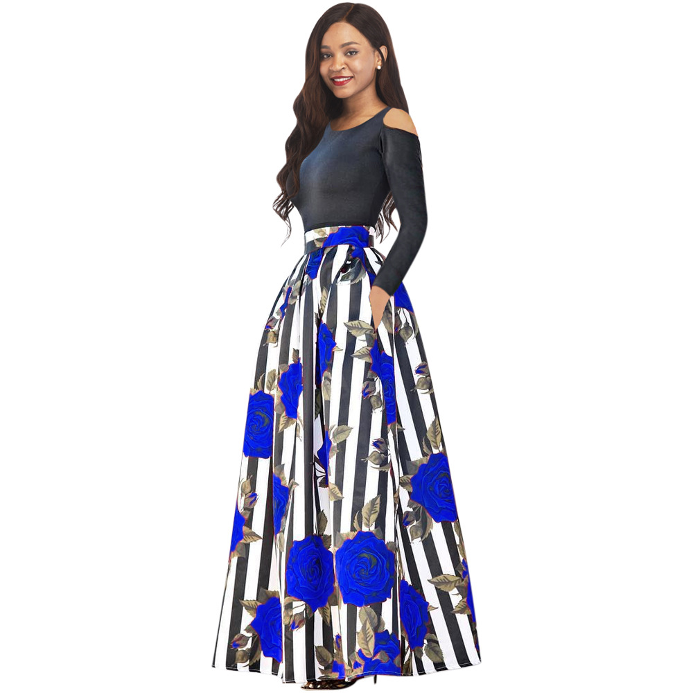 Women's Fashion 2 Piece Round Neck Strapless Shoulder Two Piece Dress Long Sleeve African Print Pockets Long Maxi Party Skirt Dresses, Pink
Women's Fashion 2 Piece Round Neck Strapless Shoulder Two Piece Dress Long Sleeve African Print Pockets Long Maxi Party Skirt Dresses, Pink
