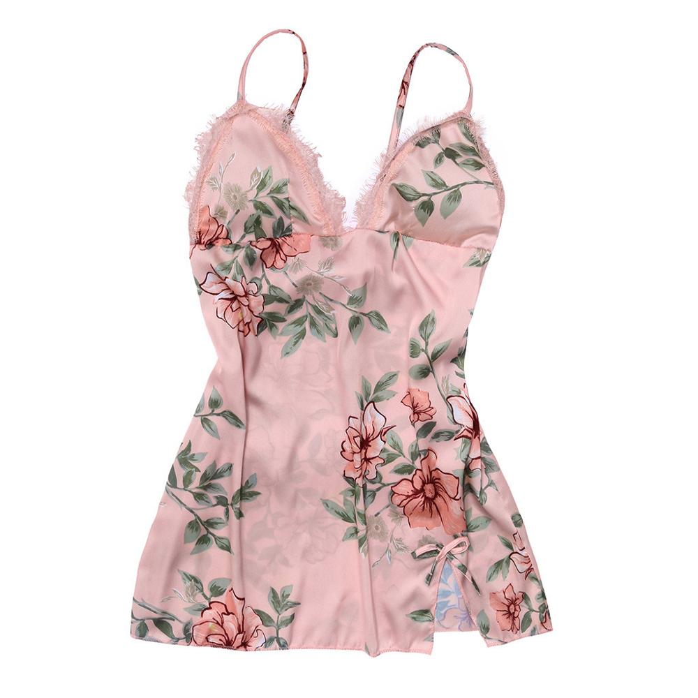 Sexy Flower Lace Sleepwear Lingerie Temptation Underwear Jumpsuit Sleeveless Vneck Women Lace sleepwear %8