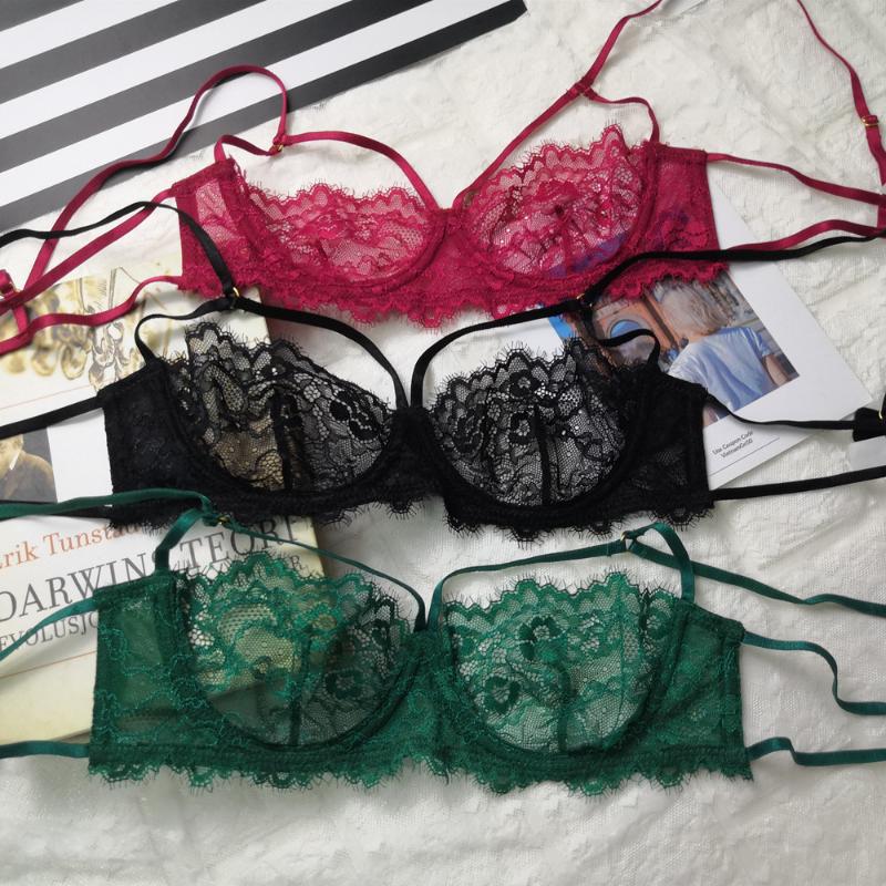 Wriufred Sexy ultra-thin hollow underwear steel plate sexy temptation bralette with thong back single button bra set plus size, Black
Wriufred Sexy ultra-thin hollow underwear steel plate sexy temptation bralette with thong back single button bra set plus size, Black