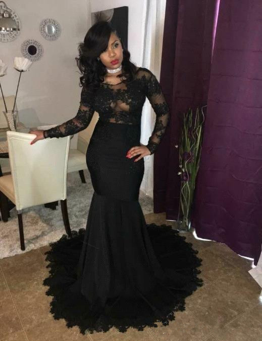 Sexy Illusion Bodices Black Girl Prom Party Dresses 2019 Mermaid Jewel Neck Lace Appliques Long Sleeves African Evening Gowns Wear, Purple
Sexy Illusion Bodices Black Girl Prom Party Dresses 2019 Mermaid Jewel Neck Lace Appliques Long Sleeves African Evening Gowns Wear, Purple