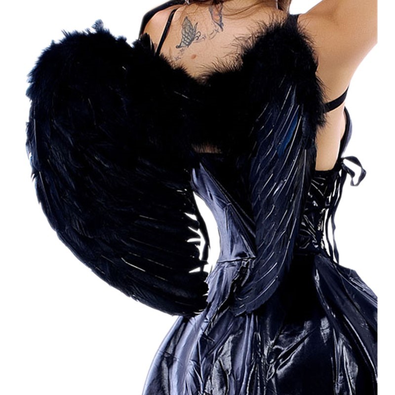 Halloween Party Cosplay Wedding Costume Props Mardi Gras Child Adult Unisex Feathers Angel Wings White Black Red Pink S-XXL Wholesale
