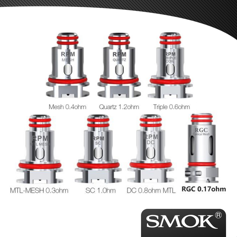 SMOK RPM40/80 pro Coils Mesh 0.4 Quartz 1.2 SC 1.0 Triple 0.6 DC 0.8 0.6 RGC 0.17 coil
SMOK RPM40/80 pro Coils Mesh 0.4 Quartz 1.2 SC 1.0 Triple 0.6 DC 0.8 0.6 RGC 0.17 coil