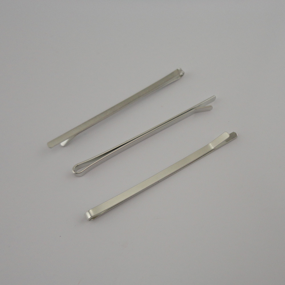 50PCS 3.0mm*7.0cm Silver finish plain flat metal bobby pins for women girls at nickle free lead free,Metal hair barrettes pins slide clips