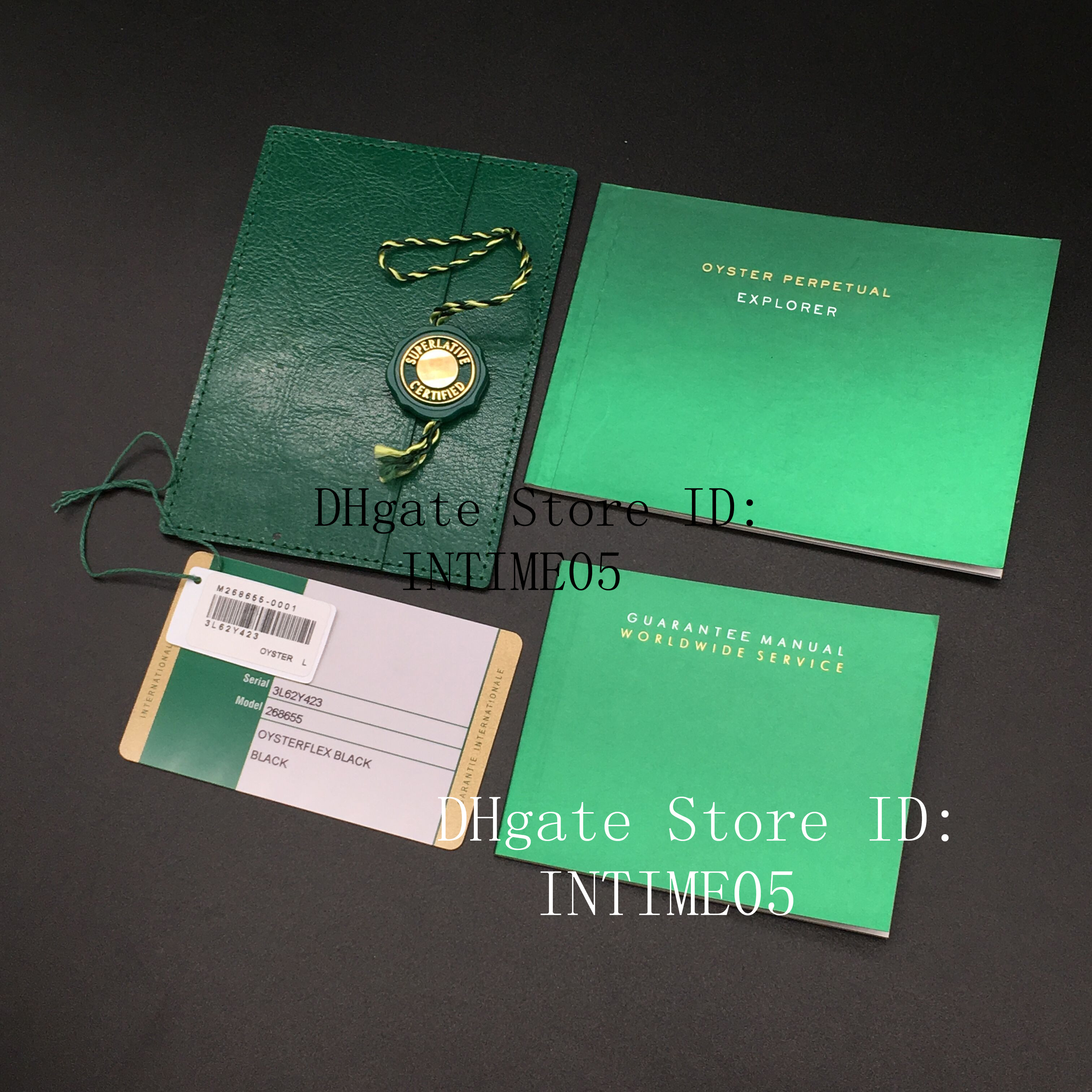 All series Original Correct Papers Top Green Gift Bag for Rolex Boxes Booklets Watches Free Custom Print Model Serial Number Card
All series Original Correct Papers Top Green Gift Bag for Rolex Boxes Booklets Watches Free Custom Print Model Serial Number Card