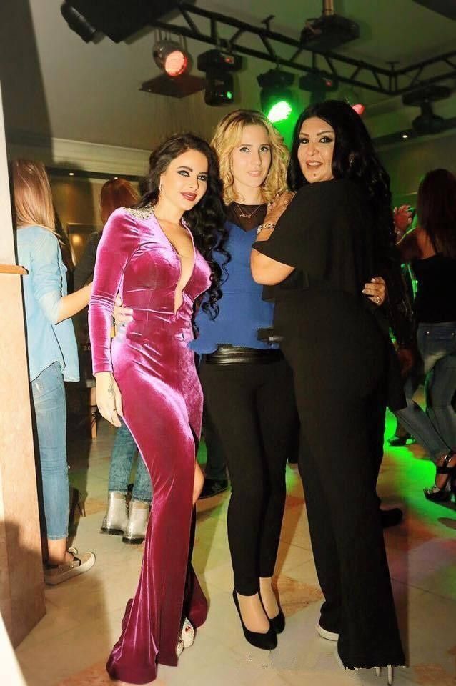 2019 Robe De Soiree Dubai Velvet Prom Dresses Fuchsia High Slit Deep V Neck long sleeves Sexy Mermaid Evening Gowns