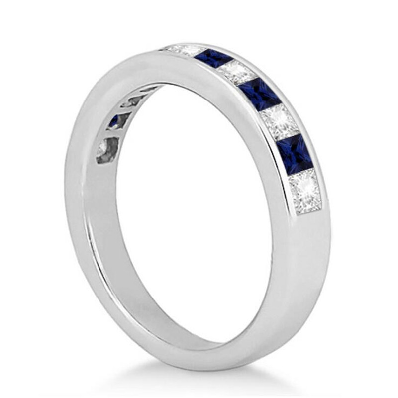 2020 Top Selling Luxury Jewelry 925 Sterling Silver Princess Cut Multi Topaz Gemstones Women Wedding Engagement Band Ring For Lover's Gift