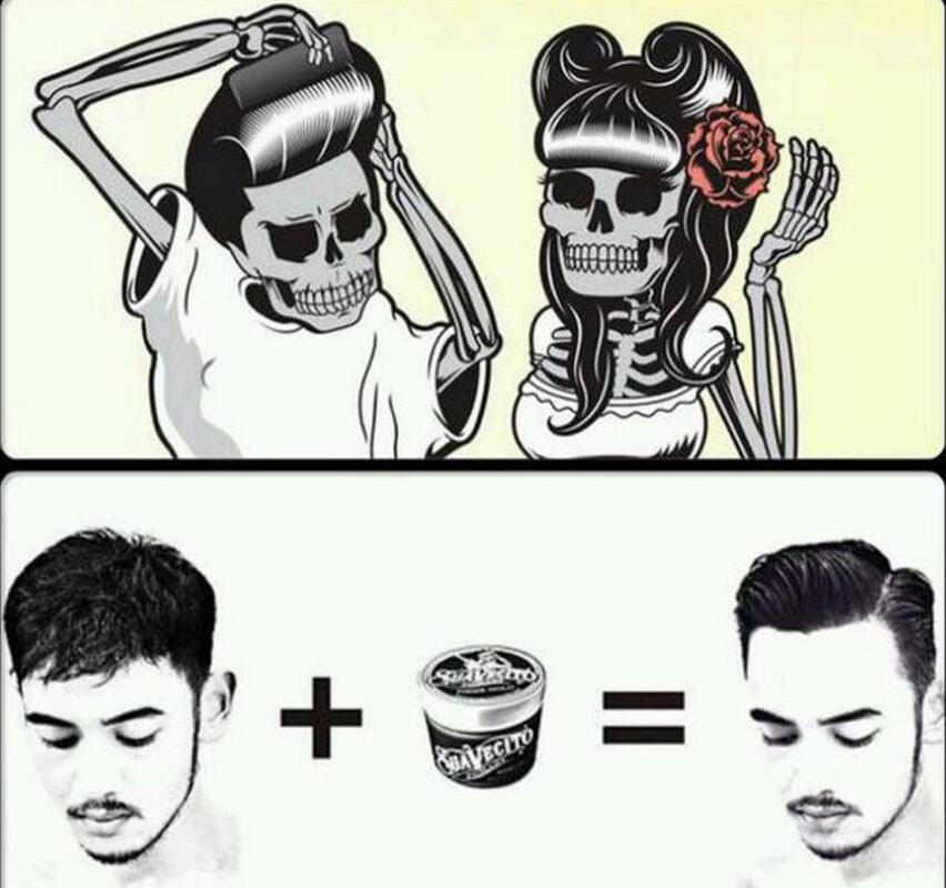Suavecito Pomade Hair Gel Style firme hold Pomades Waxes Strong restoring ancient ways big skeleton slicked back oil wax